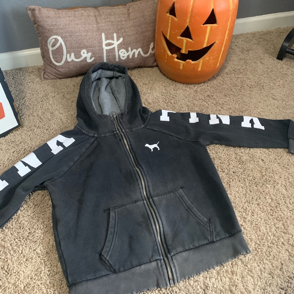 Hoodie Pink Victoria’s Secret Worn looking.